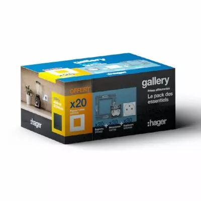 Pack 30 prises affleurantes gallery + 20 plaques offertes (packgallery)