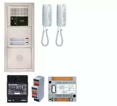 Pack audio 2 bp encastr�, module vigik, centrale, 2 gt1d & alim. (GTBA2E)