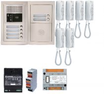Pack audio 6 bp encastré, module vigik, centrale, 6 gt1d & alim. (GTBA6E)