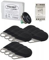 Pack avec 1 centrale HELIGHT2 et 12 badges HECV2N programmés avec alimentation 40781 (150042)