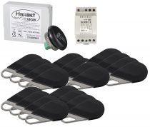 Pack avec 1 centrale helight2 et de 20 badges hecv2n programmés avec alim. 40781 (HEPACK20)
