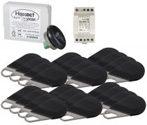 Pack avec 1 centrale helight2 et de 24 badges hecv2n programmés avec alim. 40781 (HEPACK24)