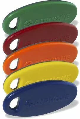 Pack de 5 badges bi-color pour ugvbt&cugvbt, gris-bleu/jaune/orange/rouge/vert (KEY5)