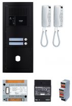 Pack GT audio 2 BP programmé avec platine façade noire satin (GTBA2EB)