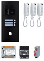 Pack GT audio 3 BP programmé avec platine façade noire satin (GTBA3EB)