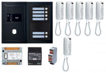Pack GT audio 6 BP programmé avec platine façade noire satin (GTBA6EB)