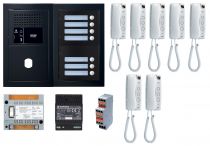 Pack GT audio 7 BP programmé avec platine façade noire satin (GTBA7EB)