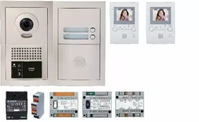 Pack vid�o 2 bp encastr�, module vigik, centrales, 1 gt4z, 2 gt1m3l & alim. (GTBV2E)