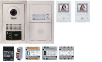 Pack vidéo 2 bp encastré, module vigik, centrales, 1 gt4z, 2 gt1m3l & alim. (GTBV2E)