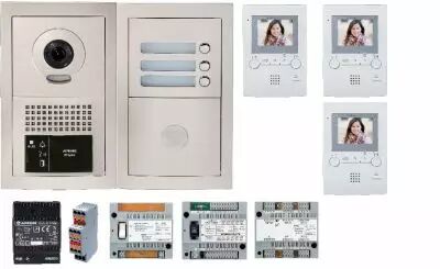Pack vid�o 3 bp encastr�, module vigik, centrales, 1 gt4z, 3 gt1m3l & alim. (GTBV3E)