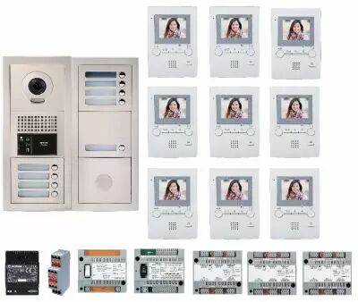 Pack vid�o 9 bp encastr�, module vigik, centrales, 3 gt4z, 9 gt1m3l & alim. (GTBV9E)