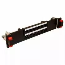panneau brassage 10pouces droit 1u à équiper 12 connecteurs rj45 cat5e à cat6a (033799)