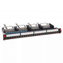 panneau brassage droit 19pouces 1u lcs³ catégorie 6 avec 24 connecteurs rj45 ftp (033761)