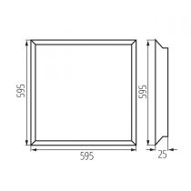 Panneau lumineux LED encastré BLINGO U34W 4080 60NW (37173)