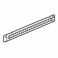 Panneau passe-fils 19\'\' - 1 U - avec balais - montage sur baies LCS� - m�tal (046530)