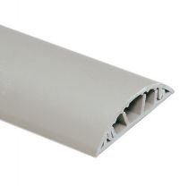 Passage de plancher 75 x 18 Fond PVC + couvercle alu, 3 compartiments, longueur 2 m (12036)
