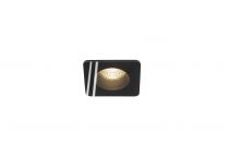 PATTA-F, encastré de plafond intérieur/extérieur, carré, noir, LED, 11W, 3000K, IP20/IP65, RT 2012, variable Triac (114450)