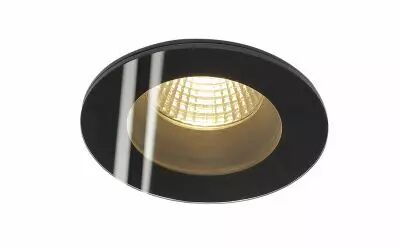 PATTA-F, encastr� de plafond int�rieur/ext�rieur, rond, noir, LED, 11W, 3000K, IP20/IP65, RT 2012, variable Triac (114440)