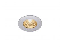 PATTA-I, encastré de plafond intérieur/extérieur, rond, alu mat, LED, 7,3W, 1800-3000K, IP20/IP65, Dim to warm, variable Triac (