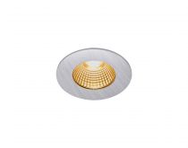 PATTA-I, encastré de plafond intérieur/extérieur, rond, alu mat, LED, 7,3W, 1800-3000K, IP20/IP65, Dim to warm, variable Triac (