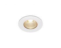 PATTA-I, encastré de plafond intérieur/extérieur, rond, blanc mat, LED, 7,3W, 1800-3000K, IP20/IP65, Dim to warm, variable Triac