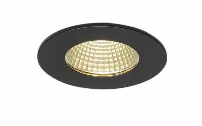 PATTA-I, encastr� de plafond int�rieur/ext�rieur, rond, noir, LED, 11W, 3000K, IP20/IP65, RT 2012, variable Triac (114420)