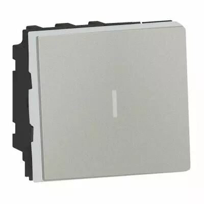 Permutateur 10AX 250V~ Mosaic 2 modules - alu (079221L)