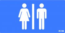 Picto pour ULTRALED 2 et PLANETE 2 Toilettes sur fond bleu (FT2ED-PICTO-WC)