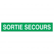 pictogramme boitier aa avec inscription \ sortie secours\  hauteur 4cm (lum10408)