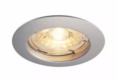 PIKA, encastr� de plafond int�rieur, rond, fixe, gris argent, GU10/QPAR51, 50W max (1000717)