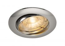 PIKA, encastré de plafond intérieur, rond, orientable, chrome, GU10/QPAR51, 50W max (1000719)