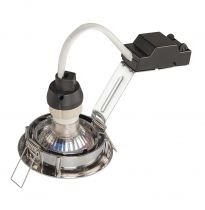 PIKA, encastré de plafond intérieur, rond, orientable, chrome, GU10/QPAR51, 50W max (1000719)