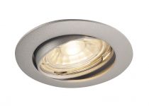 PIKA, encastré de plafond intérieur, rond, orientable, gris argent, GU10/QPAR51, 50W max (1000721)