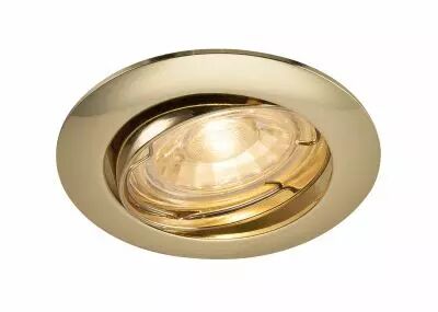 PIKA, encastr� de plafond int�rieur, rond, orientable, laiton, GU10/QPAR51, 50W max (1000720)