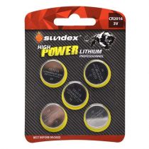 piles cr 2016 3v lithium pack de 5 sundex 40-240 (x1) (4132)