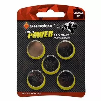piles cr 2032 3v lithium pack de 5 sundex 40-240 (x1) (4130)