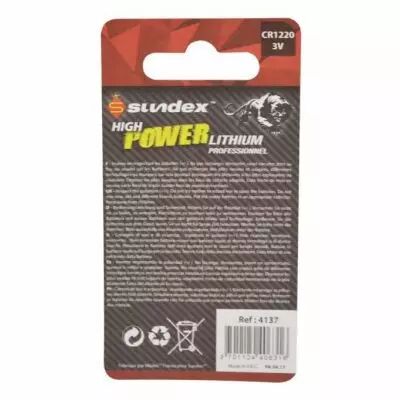 piles lithium  cr 1220  3v sundex x 1  40-240 (4137)