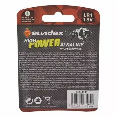 piles lr1  1,5v sundex x 2 super alcaline  10-120 (4141)