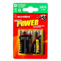 piles lr14 pack x 2 super alcalines 6-12 sundex (4104)