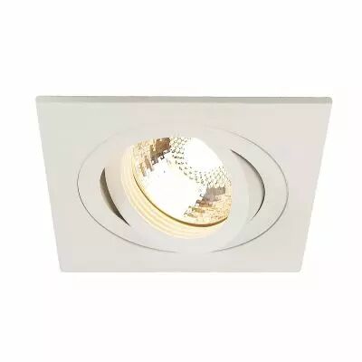 PIREQ, encastr� de plafond int�rieur, carr�, blanc mat, GU10/QPAR51, 50W max (199991)