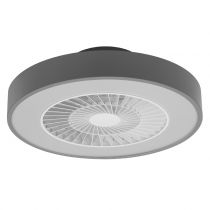 Plafonnier blanc/gris avec ventilateur intégré pilotable via lapp (572577)