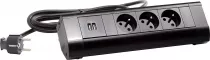 planet wattohm-bloc bureau 3 pc 2p+t  + chargeur double usb + cordon 3m (pw29111)
