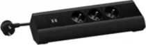 planet wattohm-bloc bureau 3 pc 2p+t  + chargeur double usb + cordon 3m (pw29111)