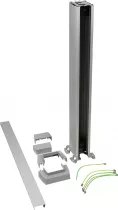 planet wattohm-colonnette 1 compartiment logix 0,68m aluminium (pw32316)