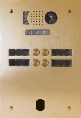 Plaq Video Alu 2R 4 Bp 2Voice Champagne (V83/204CH)