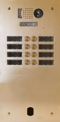 Plaq Video Alu 2R 8 Bp 2Voice Champagne (V83/208CH)