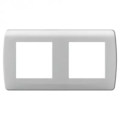 Plaque \ silver\  2 postes (61988)