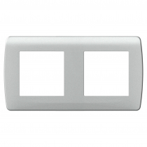 Plaque \ silver\  2 postes (61988)