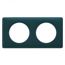 Plaque 2 postes Bleu Canard (066772)