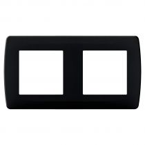 Plaque anthracite 2 postes (61997)